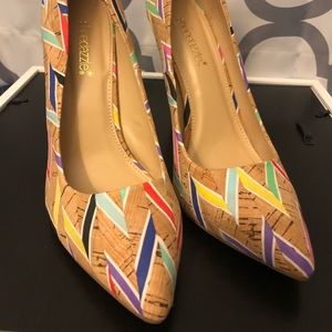 A classic slip-on pointed-toe pump with a stiletto heel.